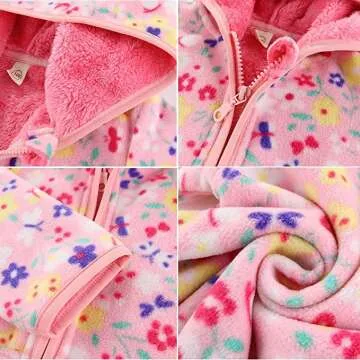 Feidoog Toddler Fleece Hooded Outerwear