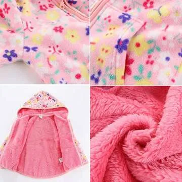 Feidoog Toddler Fleece Hooded Outerwear