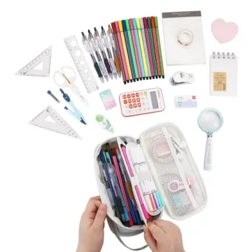 Dugio Large Aesthetic Pencil Case for School and Office