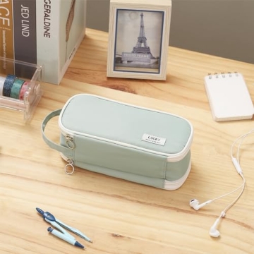 Dugio Large Aesthetic Pencil Case for School and Office