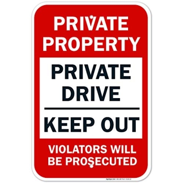 Sigo Signs Private Property Sign - 12x18 Inches, Rust Free Aluminum, Indoor/Outdoor