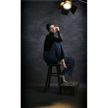 UrcTepics 8x12ft Professional Dark Gray Portrait Backdrop Abstract Textured Backdrops for Photography Vintage Headshot Background