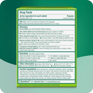 Dulcolax Stimulant Laxative Tablets for Fast Relief