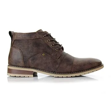 Ferro Aldo Blaine Men's Brogue Mid-Top Lace-Up Boots - Stylish Comfort
