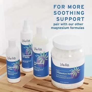 LIFE-FLO Magnesium Body Wash, Refreshing, Moisturizing Liquid Soap with Magnesium Chloride from the Zechstein Seabed, Peppermint Oil and Rosemary Oil, 60-Day Guarantee, Not Tested on Animals, 16oz