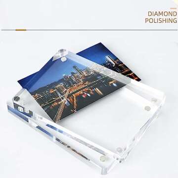 Vowcarol Acrylic Picture Frames 2.5x3.5 inches, Small Picture Frame Magnetic Photo Display Holder, D...