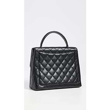 CHANEL Women's Pre-Loved Jumbo Kelly Flap, Caviar, Black, One Size