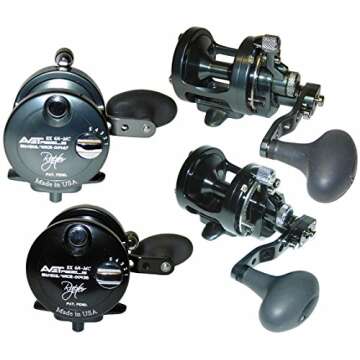 Avet Raptor Dual Drag Reel with Magnetic Cast Control, Black
