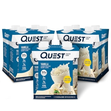 Quest Nutrition Ready to Drink Vanilla Protein Shake - 30g Protein, Gluten Free, Keto Friendly - 11 ...