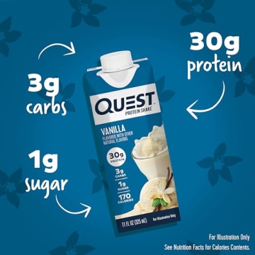 Quest Vanilla Protein Shake - 30g Protein, Low Sugar