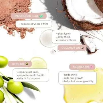 MIZANI True Textures Moroccan Clay Steam Mask - Deeply Conditions & Nourishes With Coconut Oil, For Curly Hair