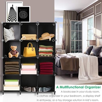 TomCare 12-Cube DIY Storage Organizer for Home Office