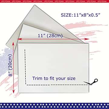 KUSMOO 3 Pack Lipo Foam Pads - Post Surgery Ab Board Liposuction Surgery Flattening Abdominal Compre...