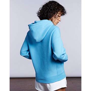 Champion Life Womens Reverse Weave Pullover Hoodie, XS, Big C Pink Candy