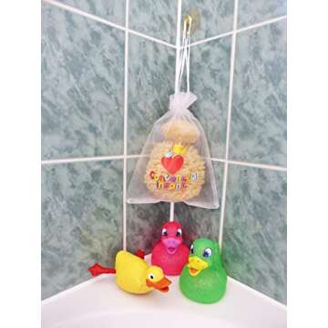 Real Sea Sponges for Babies - 2 Pk Bath Care Set, Gentle, Kind on Skin, for Bathing Washing Body Eyes & Ears, Also for Newborn Toddler & Kids; Baby Shower Spa Gift by Contented Infant®