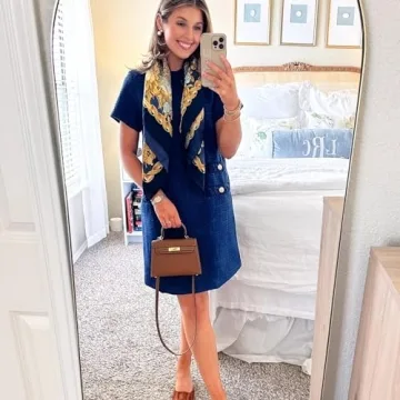 SeeLuNa Women's Classic Tweed A-line Mini Dress - Timeless Style