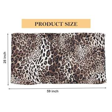 Eohak Womens Leopard Print Shawl Scarf - Lightweight Wrap Scarves Shawl Cheetah Scarves for Spring Summer Season (Leopard Print)