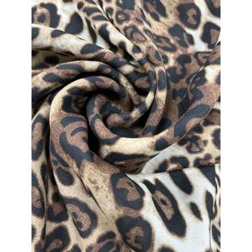 Eohak Womens Leopard Print Shawl Scarf - Lightweight Wrap Scarves Shawl Cheetah Scarves for Spring Summer Season (Leopard Print)