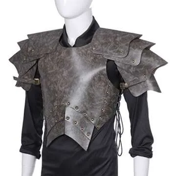Leather Warrior Costume for Men and Teens - Cosplay Durable Vest