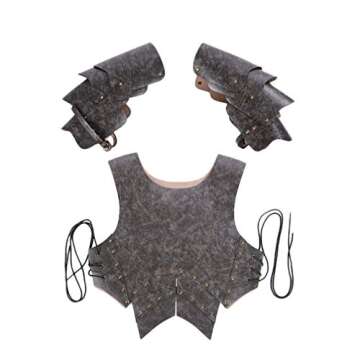 Leather Warrior Costume for Men and Teens - Cosplay Durable Vest