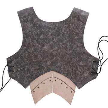 Leather Warrior Costume for Men and Teens - Cosplay Durable Vest