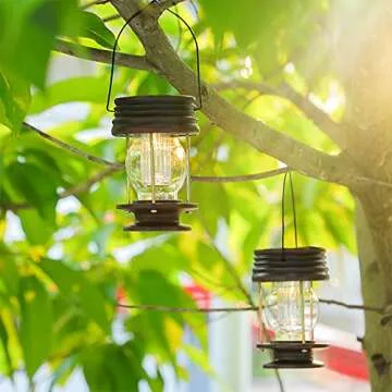 pearlstar Solar Lanterns - Vintage Solar Lights for Outdoors