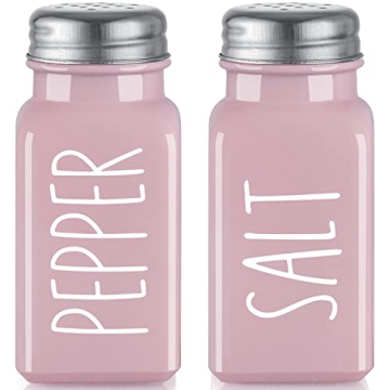 Pink Salt and Pepper Shakers Set - Pink Kitchen Decor and Accessories for Home Restaurants Wedding -...