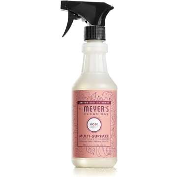 Mrs. Meyer’s Rose Scent Kitchen Basics Set, 3 ct: Dish Soap, Hand Soap, Multi-Surface Everyday Cleaner