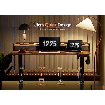 Claiks Standing Desk with Drawers and Adjustable Height