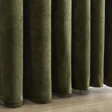 Dchola Olive Green Velvet Curtains – Luxury Heavy Drapes for Home