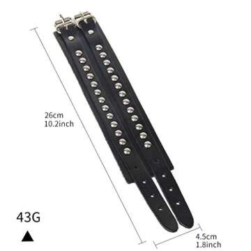 Stylish GelConnie Rock Punk Leather Cuff Bracelet for All