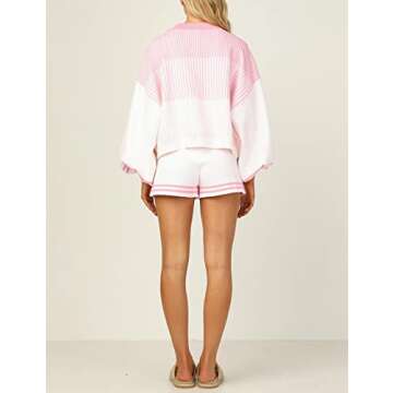 Dqbeng Stylish Two-Piece Women's Knit Lounge Set