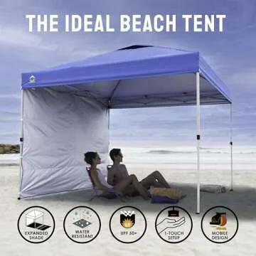 CROWN SHADES 10x10 Pop Up Canopy for Events and Camping