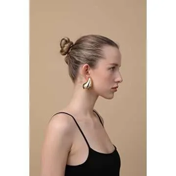 Ascona Extra Large Chunky Gold Hoop Earrings for Women