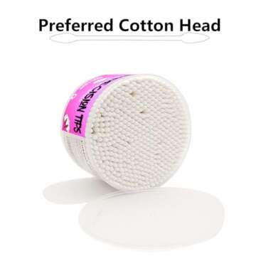 Pointed Tip Cotton Swabs,500 count Cotton Buds,Double Precision Tips with Paper Stick for Personal C...