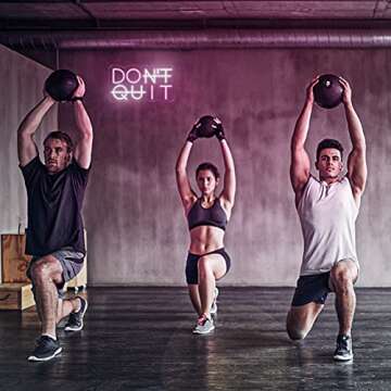 YIKBIK Don't Quit LED Neon Sign for Wall Decor, DO IT LED Neon Lights Party Decorations, USB Powered Switch LED Neon Lights Lighting Adjustable for Office Room, Gym Room, Man Cave, Gamer Room Decor