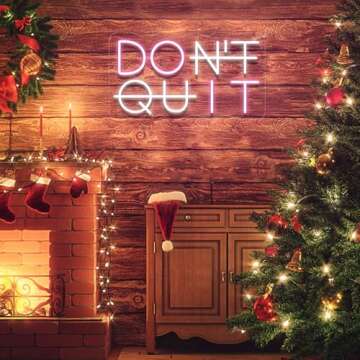 YIKBIK Don't Quit LED Neon Sign for Wall Decor, DO IT LED Neon Lights Party Decorations, USB Powered Switch LED Neon Lights Lighting Adjustable for Office Room, Gym Room, Man Cave, Gamer Room Decor