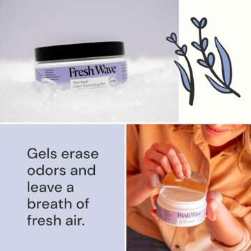 Fresh Wave Lavender Odor Gel - Natural Odor Eliminator, 7 oz, Pack of 3