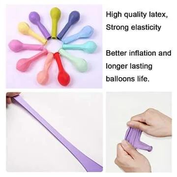 Party Pastel Balloons – 200 pcs Macaron Colors for Events