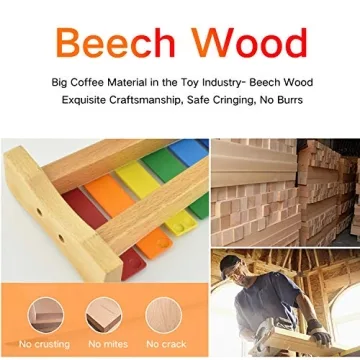 MUSICUBE Wooden Xylophone & Harmonica for Kids