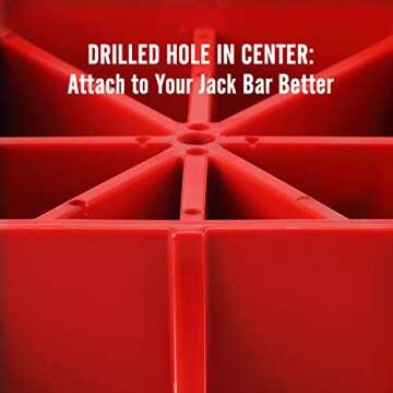 Seven Sparta Base Stand Compatible with Hi Lift Jack PP Pad to Alleviate Jack Hoisting Sinkage (Red)