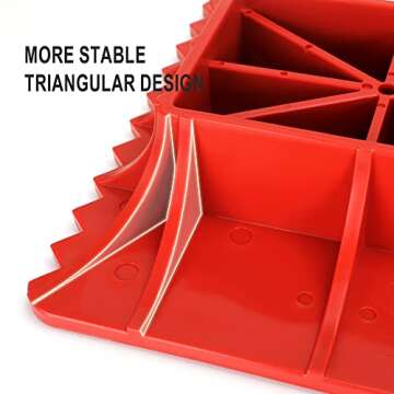 Seven Sparta Base Stand Compatible with Hi Lift Jack PP Pad to Alleviate Jack Hoisting Sinkage (Red)