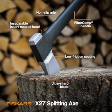 Fiskars X27 Super Splitting Axe for Efficient Wood Splitting