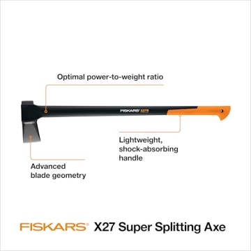 Fiskars X27 Super Splitting Axe for Efficient Wood Splitting