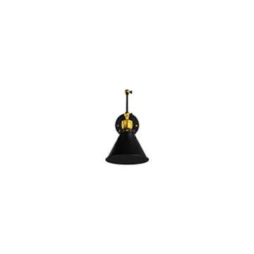 LNC Black Swing Arm Wall Lamp Adjustable Wall Sconces Plug-in Sconces Wall Lighting (2 Pack-Black)