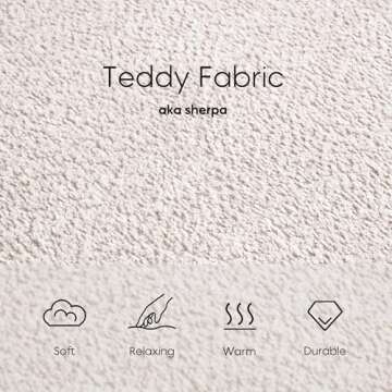 Yoglad 88.58‘’ 3-Seat Modern Curved Boucle Sofa, Cozy Thick Upholstered Teddy Loveseat, Half Moon Aesthetic Design Sherpa Couch for Small Living Room Bedroom Apartment Studio (Light Beige)