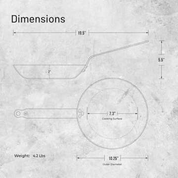 De Buyer 10.25” Mineral B Carbon Steel Fry Pan for Every Cook