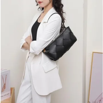 Trendy YUJORY Handmade Woven Crossbody Bag for Women