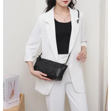 Trendy YUJORY Handmade Woven Crossbody Bag for Women