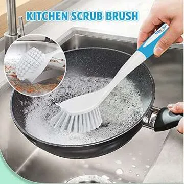 6 Pack Household Deep Cleaning Brush Set-Kitchen Cleaning Brushes, Includes Scrub Brush/Dish Brush/B...